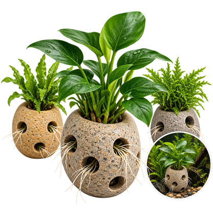 Natural Stone Aquarium Plant Holder