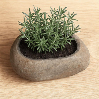 Handmade Stone Planter – natural stone planter or floral display – alternate angle