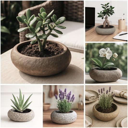 Handmade Stone Planter – natural stone planter or floral display – primary product view