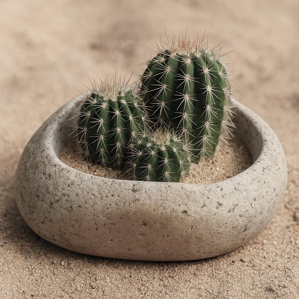 Handmade Stone Planter – natural stone planter or floral display – product detail