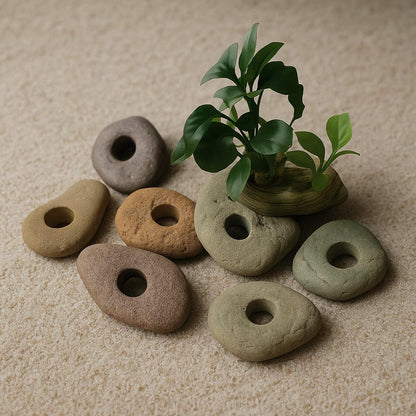 Aquarium Plant Holder Rock – natural stone aquarium accessory – alternate product view