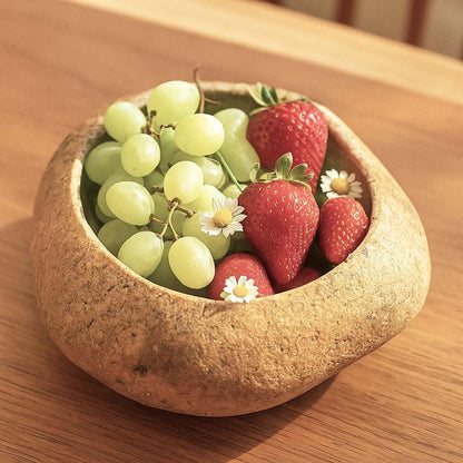 Handmade Stone Fruit Bowl – natural stone kitchen and dining accessory – alternate view