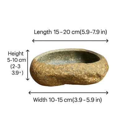 Natural Stone Hummingbird Bath & Feeder Bowl – natural stone bird and wildlife accessory – alternate product view