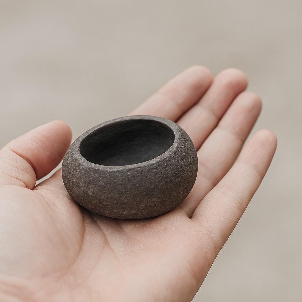 Handmade Stone Planter – natural stone planter or floral display – alternate product view