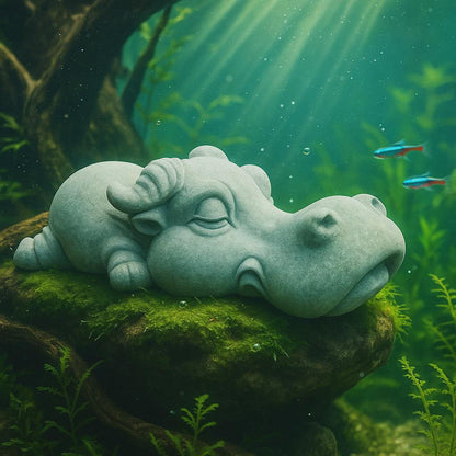 Sleeping Animal Stone Aquarium Decor – natural stone aquarium accessory – product detail