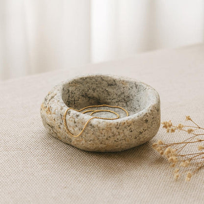 Natural Stone Jewelry Dish – natural stone mindful home accent – alternate angle