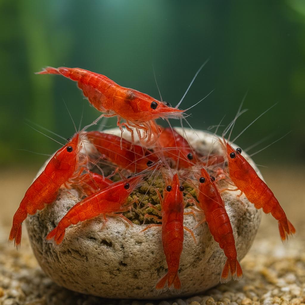 Aquarium Shrimp Cave Feeding Bowl – natural stone aquarium accessory – alternate angle