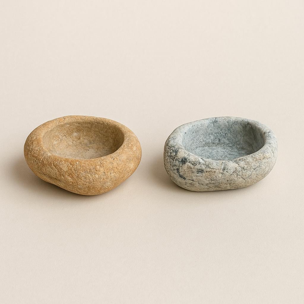 Natural Stone Insect & Tarantula Water Dish – natural stone terrarium accessory – alternate view