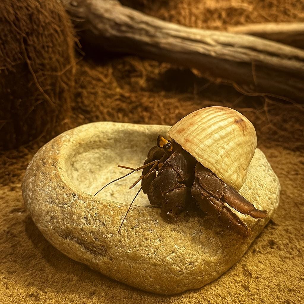 Hermit Crab Terrarium Water Bowl – natural stone terrarium accessory – alternate product view