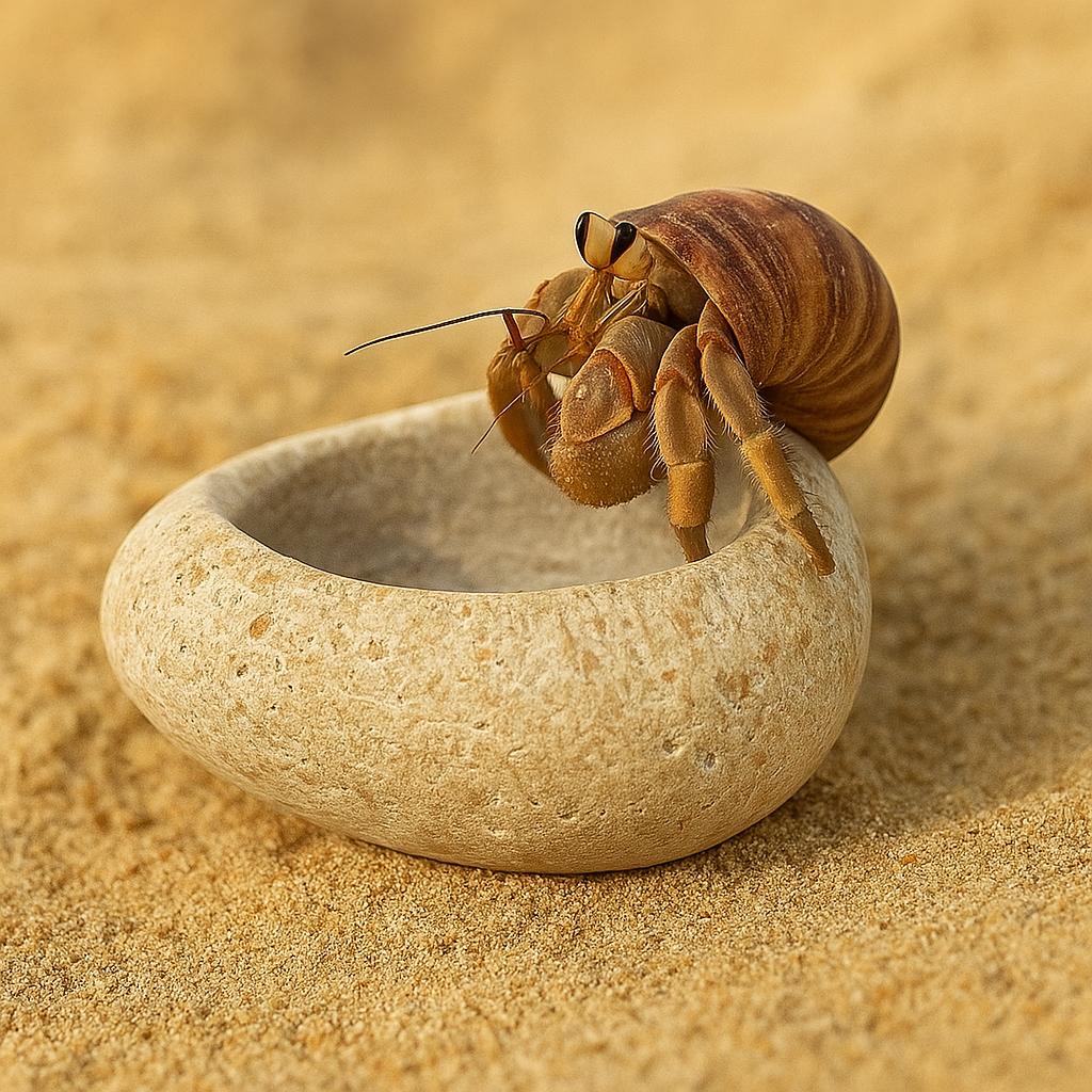Hermit Crab Terrarium Water Bowl – natural stone terrarium accessory – product detail