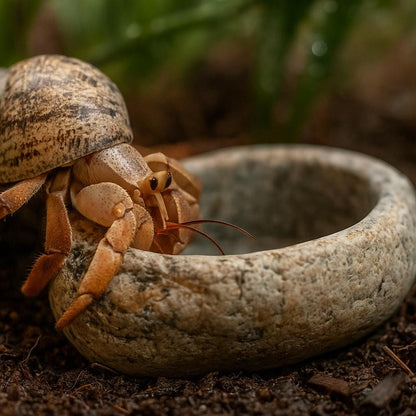 Hermit Crab Terrarium Water Bowl – natural stone terrarium accessory – product detail