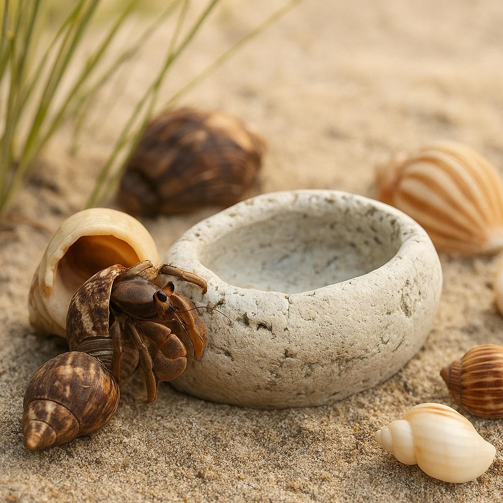 Hermit Crab Terrarium Water Bowl – natural stone terrarium accessory – product detail