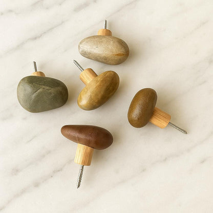 Natural Stone Wall Hook - No Drill – natural stone wall hook or rack – alternate view