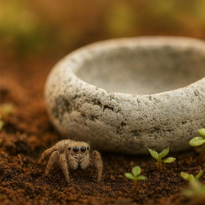 Natural Stone Baby Tarantula Water Dish – natural stone terrarium accessory – product detail