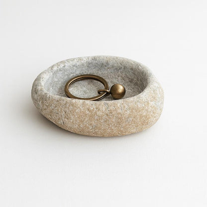 Natural Stone Jewelry Dish – natural stone mindful home accent – alternate view
