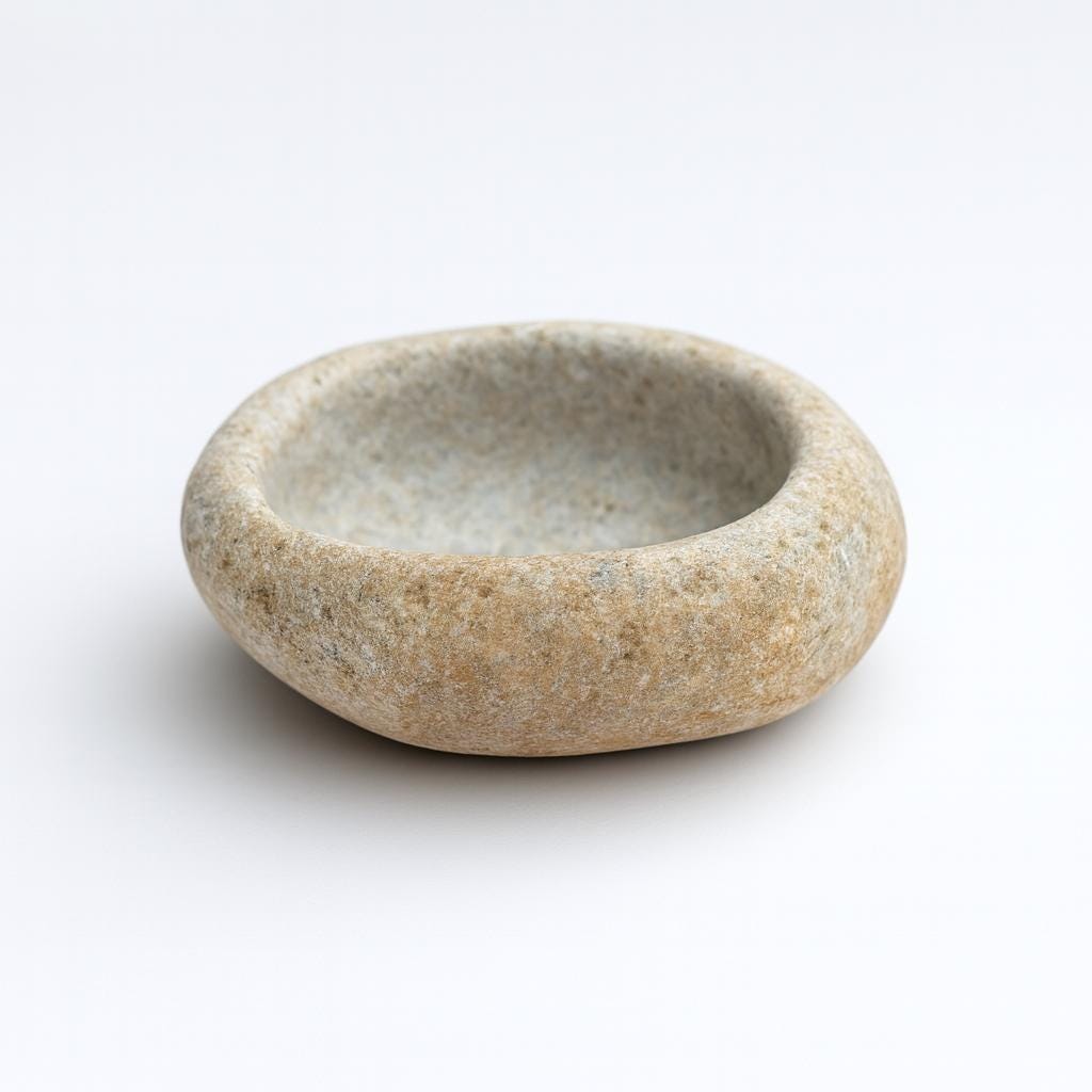 Natural Stone Insect & Tarantula Water Dish – natural stone terrarium accessory – alternate product view