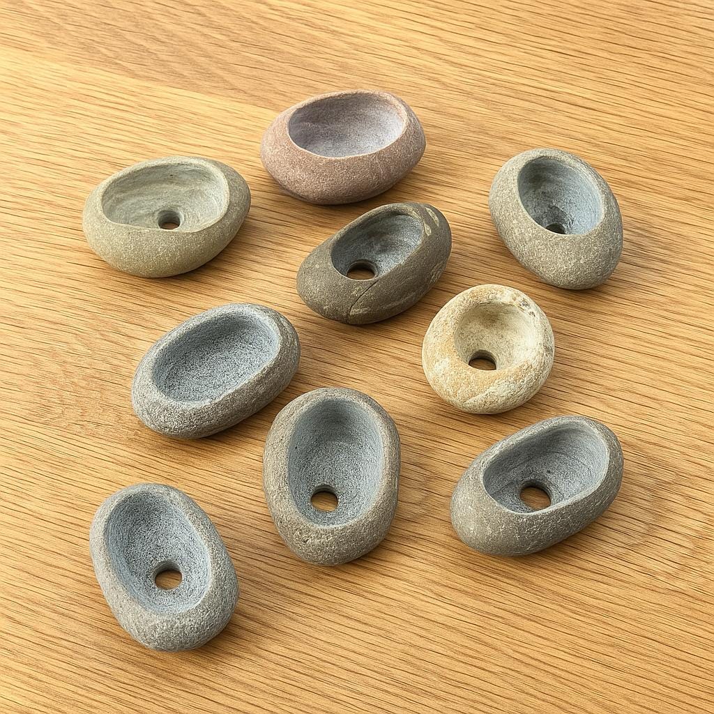 Succulent Planter – natural stone planter or floral display – alternate angle