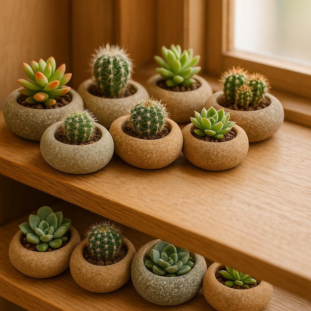 Succulent Planter – natural stone planter or floral display – product detail