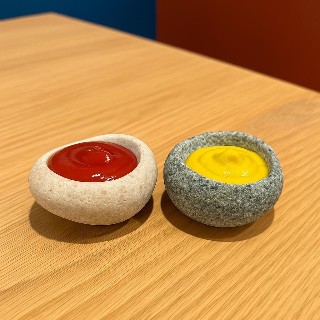 Natural Stone Dip Bowl – natural stone kitchen and dining accessory – alternate angle