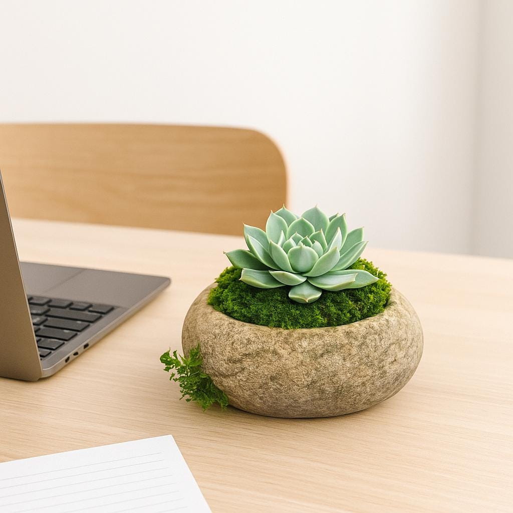 Natural Stone Planter Set – natural stone planter or floral display – product detail