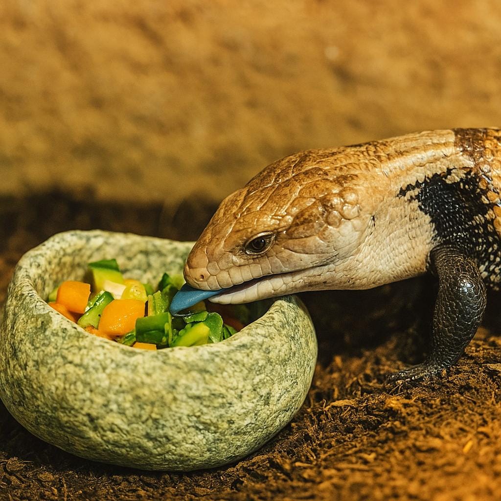 Natural Stone Blue Tongue Skink Bowl – natural stone terrarium accessory – detail view