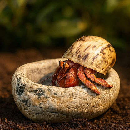 Hermit Crab Terrarium Water Bowl – natural stone terrarium accessory – alternate view
