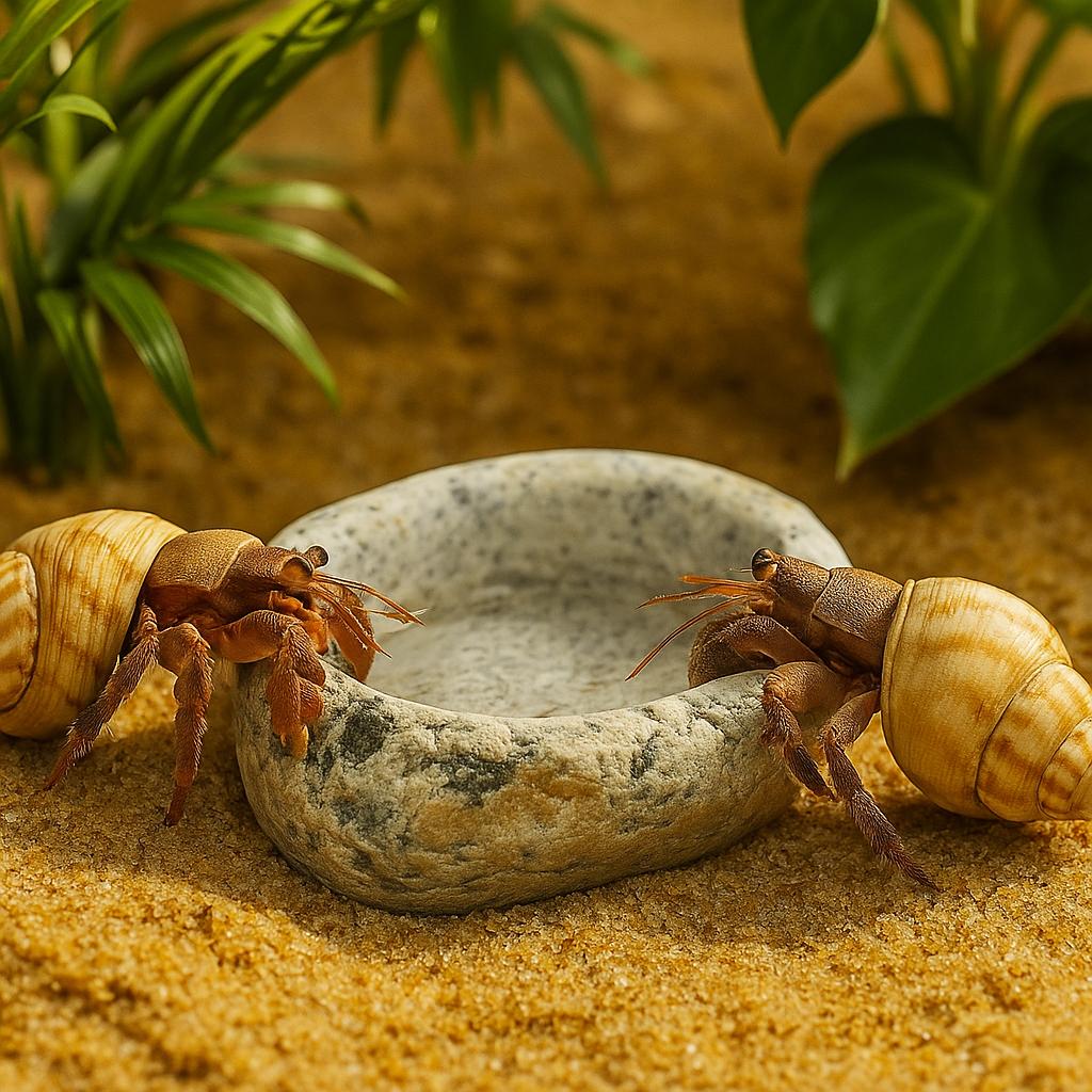 Hermit Crab Terrarium Water Bowl – natural stone terrarium accessory – alternate view