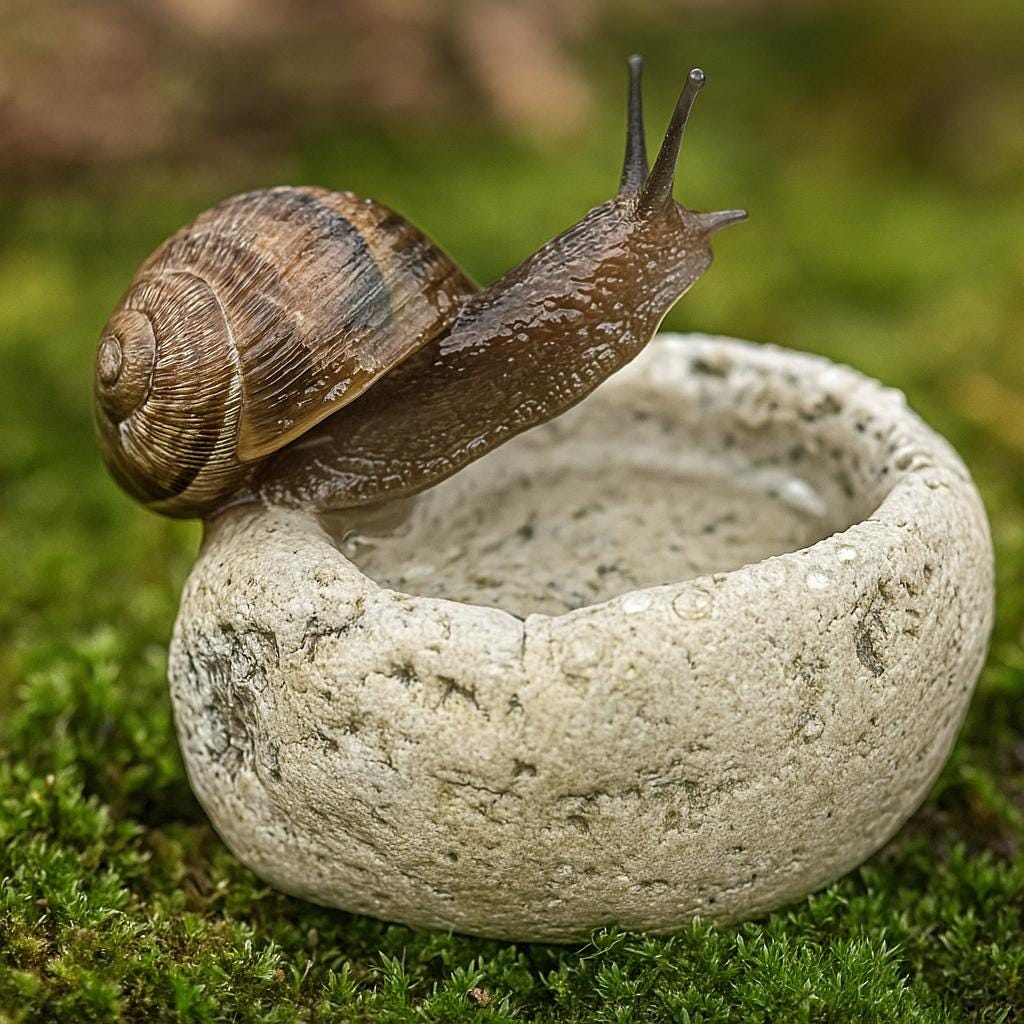 Natural Stone Invertebrate Water Dish For Terrarium — Tarantula – natural stone terrarium accessory – alternate angle