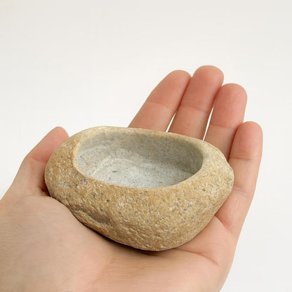 Natural Stone Water Bowl For King Snake / Milk Snake — Terrarium – natural stone terrarium accessory – alternate angle