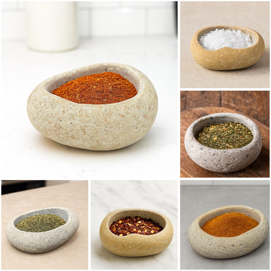 Handmade Natural Stone Spice Bowl – natural stone kitchen and dining accessory – primary product view