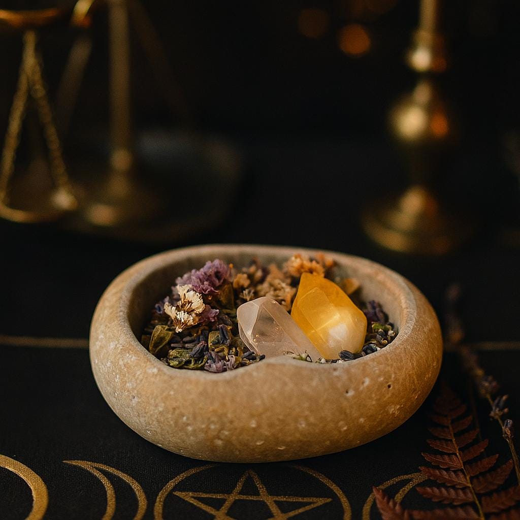 Handcrafted River Stone Ritual Bowl – natural stone mindful home accent – product detail