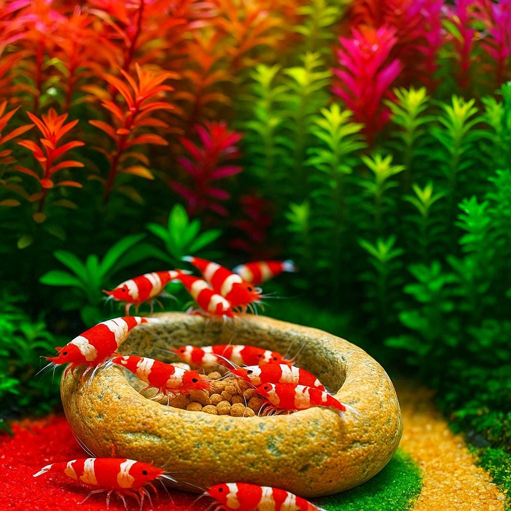 Aquarium Shrimp Feeding Bowl – natural stone aquarium accessory – product detail