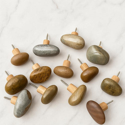 Natural Stone Wall Hook - No Drill – natural stone wall hook or rack – detail view