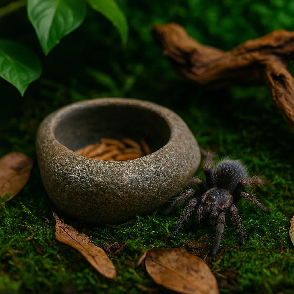 Natural Stone Baby Tarantula Water Dish – natural stone terrarium accessory – product detail