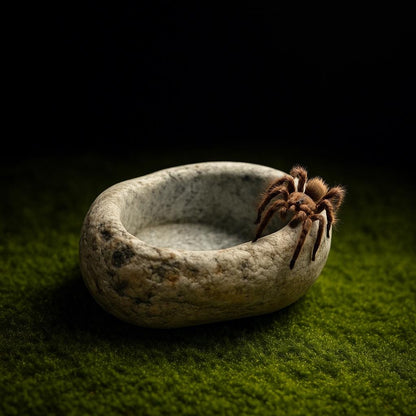Natural Stone Baby Tarantula Water Dish – natural stone terrarium accessory – product detail