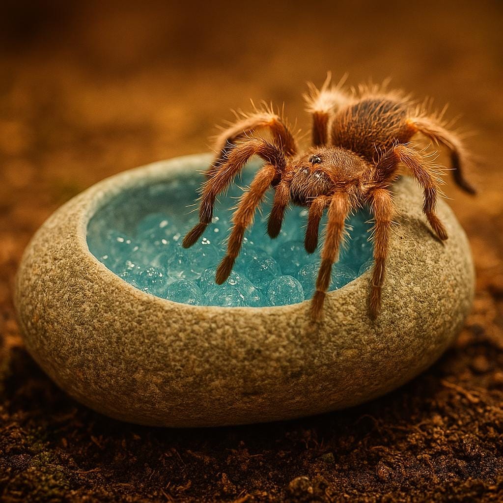 Natural Stone Baby Tarantula Water Dish – natural stone terrarium accessory – alternate angle