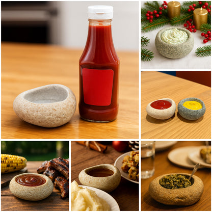 Natural Stone Dip Bowl – natural stone kitchen and dining accessory – primary product view