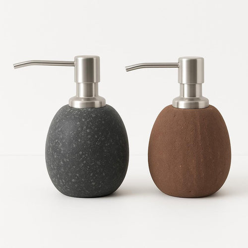 Natural River Stone Kitchen Soap Dispenser – natural stone kitchen and dining accessory – primary product view