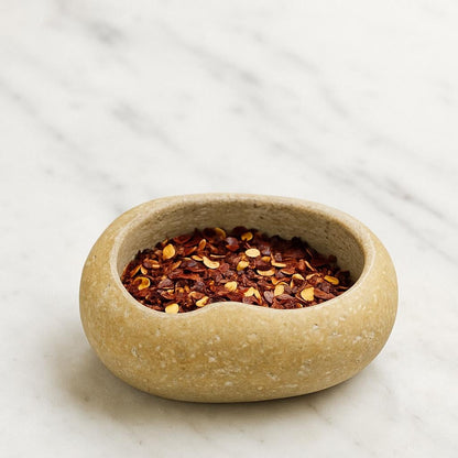 Handmade Natural Stone Spice Bowl – natural stone kitchen and dining accessory – product detail