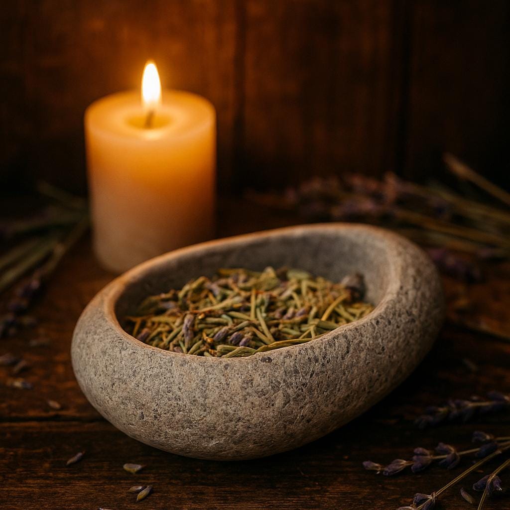 Handcrafted River Stone Ritual Bowl – natural stone mindful home accent – alternate angle