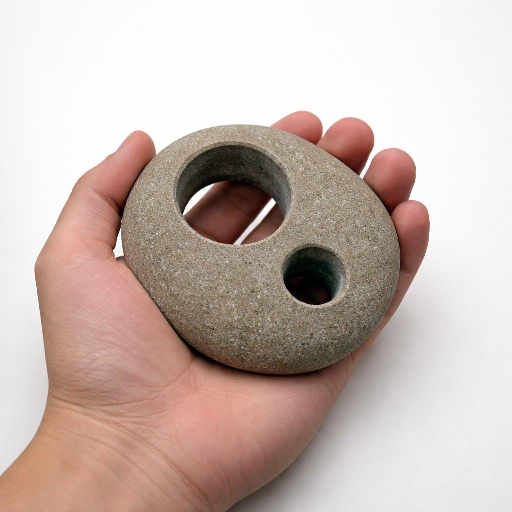 Pebble Toothbrush – natural stone bathroom accessory – alternate view