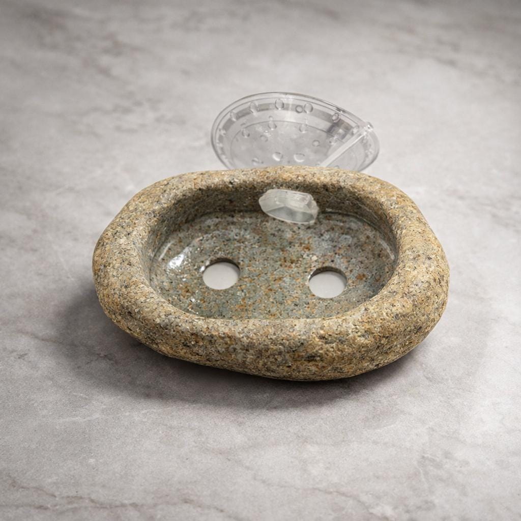 Natural Stone Aquarium Plant Holder - Suction Cup – natural stone aquarium accessory – alternate angle