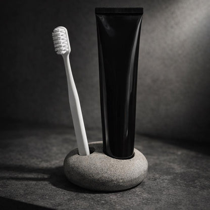 Pebble Toothbrush – natural stone bathroom accessory – alternate angle