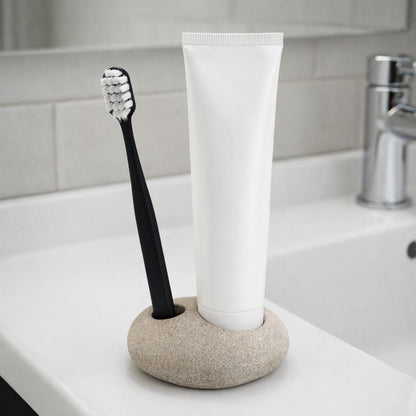 Pebble Toothbrush – natural stone bathroom accessory – product detail