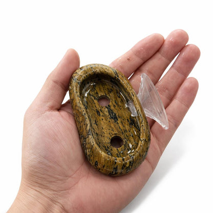 Natural Stone Aquarium Plant Holder - Suction Cup – natural stone aquarium accessory – alternate angle