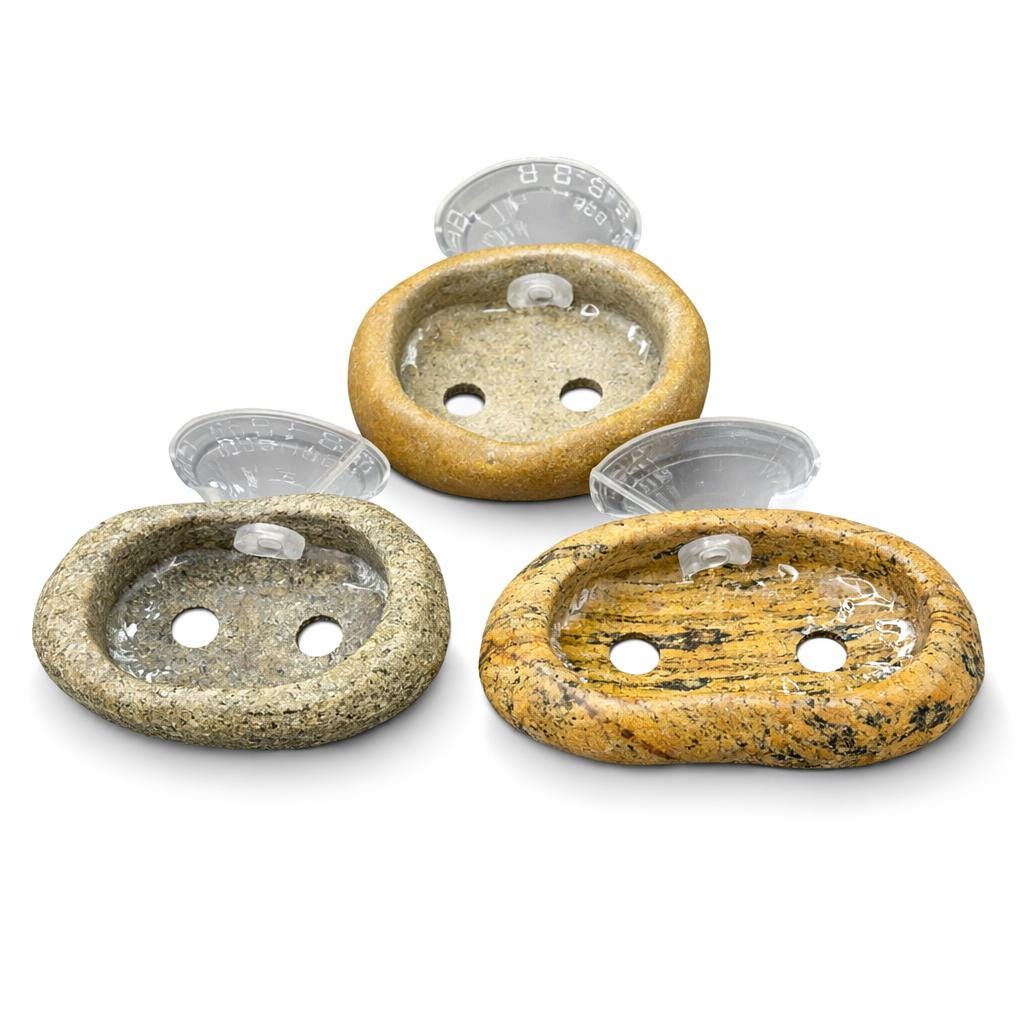 Natural Stone Aquarium Wall Planter – natural stone aquarium accessory – alternate view