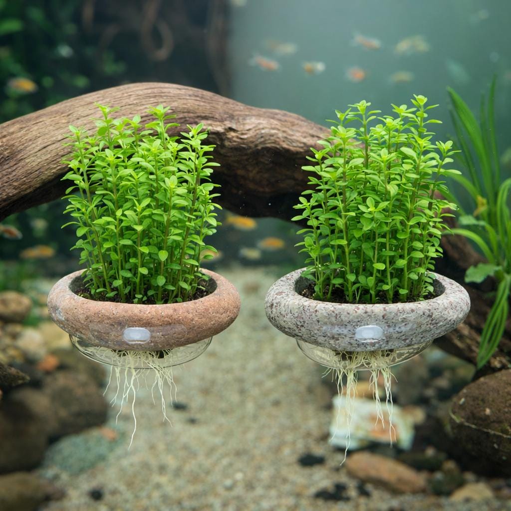 Natural Stone Aquarium Wall Planter – natural stone aquarium accessory – product detail