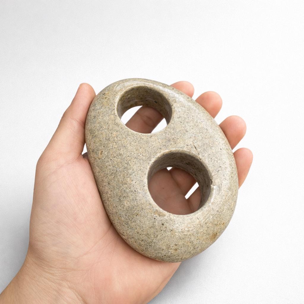 Natural Pebble Electric Toothbrush Holder – natural stone bathroom accessory – product detail