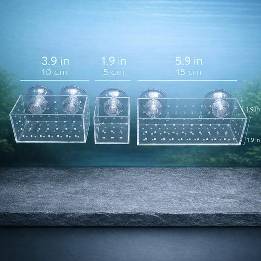 Aquarium Plant Holder With Suction Cups – natural stone aquarium accessory – alternate product view