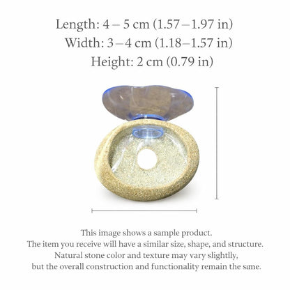Aquarium Stone Plant Anchor With Suction Cup – natural stone aquarium accessory – alternate product view